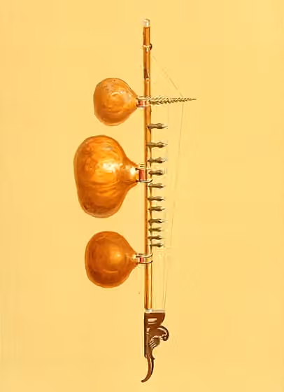 Kinnari veena — Kinnari Veena, by William Gibb, from the book Music and Musical Instruments of India and the Deccan by C R Day