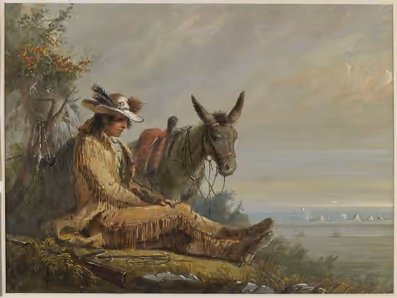 Orang Perancis Kanada — By the time Miller saw the fur trade, several famous personalities were involved, such as Jim Bridger, "Bourgeois" Walker, and Kit Carson.