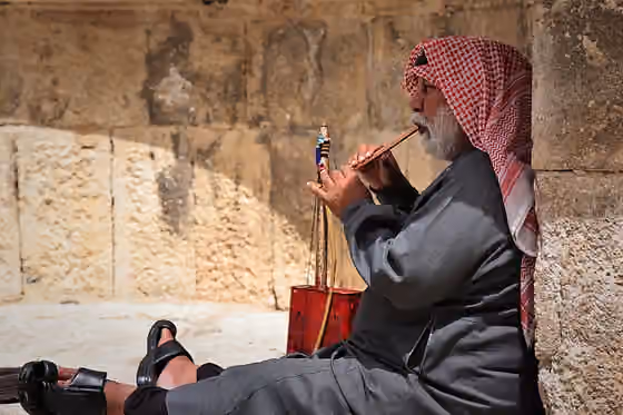 Music of Jordan — This photo was took at famous Roman Amphitheatre in Amman, Jordan.