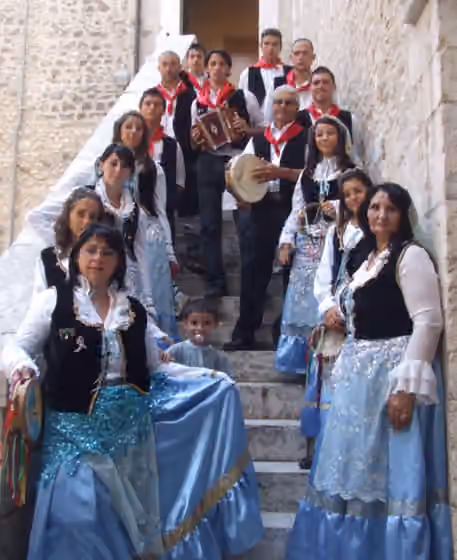 Griko people — Griko (Greeks) of Bovesia, also known as Grecìa Calabra (Calabrian Greece), Aspromonte Calabria , Italy dressed in traditional clothing.