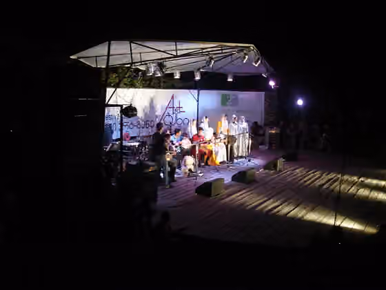 Kist people — Kist folk ensemble "Pankisi" from the Pankisi Gorge performing at the ArtGene festival (Ethnographic Museum, Tbilisi, Georgia)
