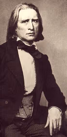 New German School — Detail of a photo of Franz Liszt (1811–1886)