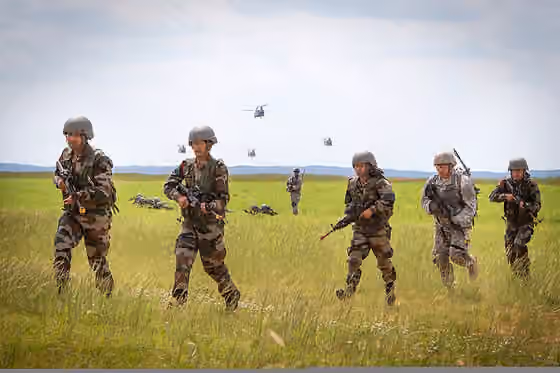 Indian Gorkha — Indian Army soldiers with the 2nd Battalion, 5 Gorkha Rifles (Frontier Force) and U.S.