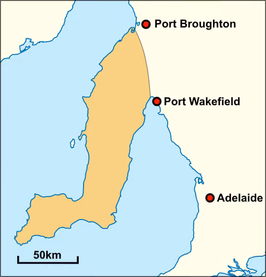 Narungga — Historical extent of traditional Narungga territory.