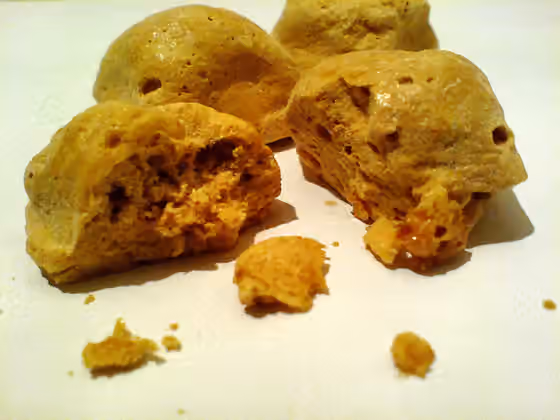 Honeycomb toffee — Close-up picture of cinder toffee, also known as sponge or honeycomb toffee.