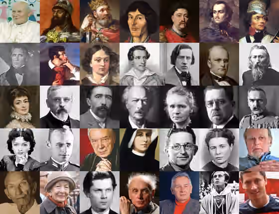 orang Polandia — *1st row, left to right: Pope John Paul II , Mieszko I – c.