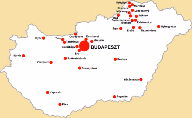 Poles in Hungary — Ethnic Poles minority self-government location