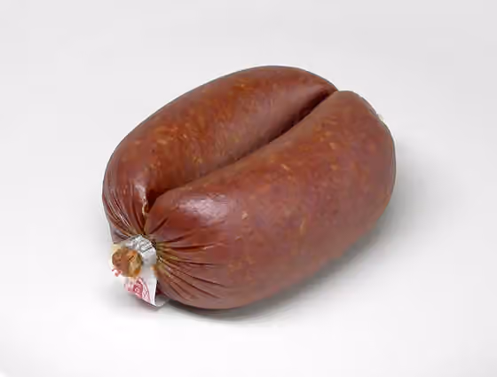 Sujuk — Turkish sujuk (industrially produced), made of beef, minced with garlic, cumin and other spices