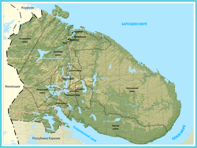 Finlandia Murmansk — Карта Мурманской области