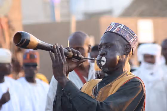 Music of Chad — Souffleur du Kanem lors de la 2ème édition du Festival Dary au Tchad.