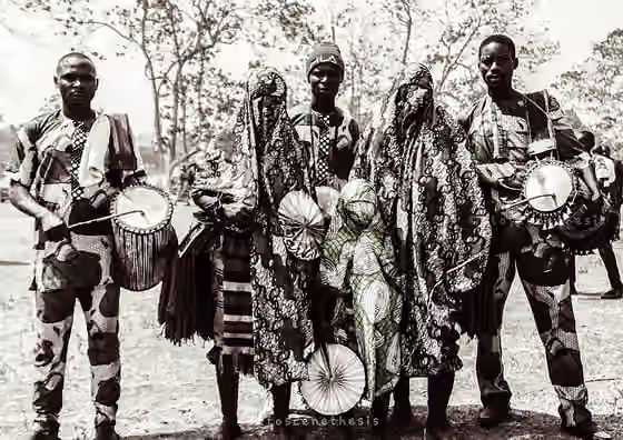 Music of West Africa — Egun in yoruba represent an ancestor of a lineage or one of the spirits of the community.