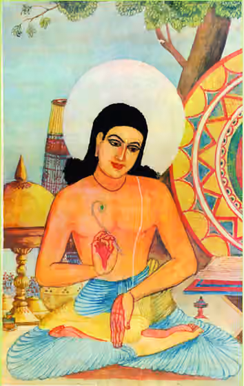 Borgeet — Imaginary portrait by Bishnu Prasad Rabha