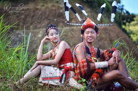 Nocte people — Nocte man and woman in traditional attire.
