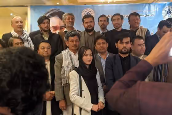 Hazara — Hazara people in 2021 on the anniversary of Abdul Ali Mazari's death in Kabul.