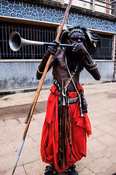 Music of the Democratic Republic of the Congo — This is an image of Cultural Fashion or Adornment from