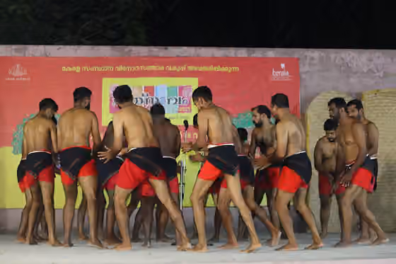 Poorakkali — Poorakkali (meaning Festival Performance) is a traditional dance ritual performed by men during the nine-day Pooram festival in Bhagavathy temples across North Malabar in Kerala State of south India.