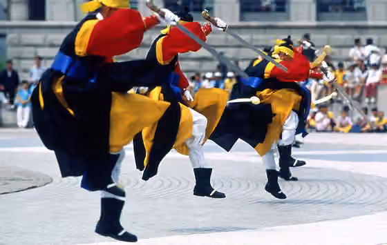 Geommu — Geommu is performed with special costume, dance motions, and music.