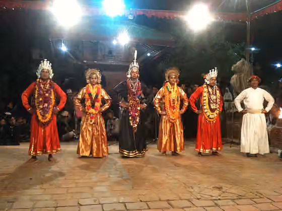 Kartik Naach — A cultural dance program performed in Lalitpur during month of Kartik.
