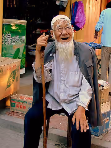 orang Hui — Elderly Hui man