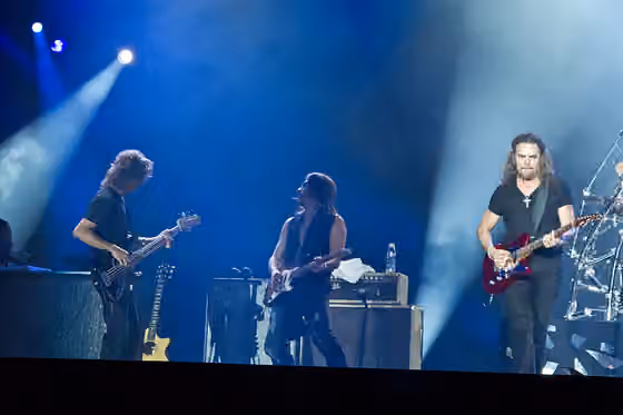 Rock en español — Maná in concert in Rock in Rio in Madrid in 2012.