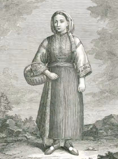 Arbanasi people — Woman from Arbanasi 1778