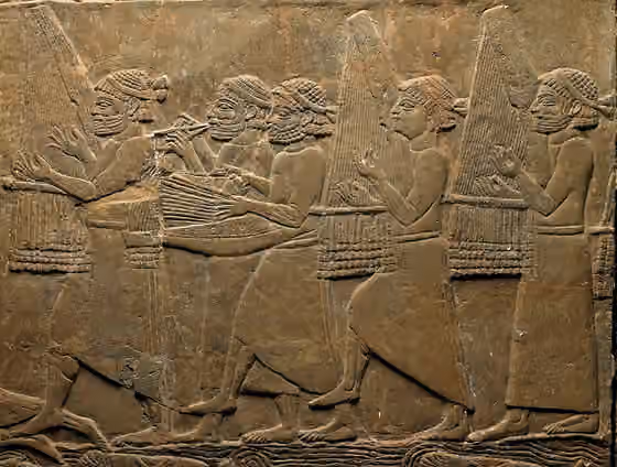 Musik kuno — Detail of incomplete gypsum wall panel relief.