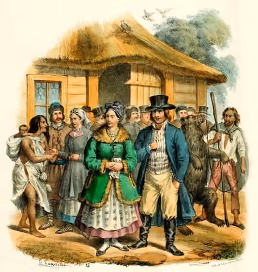 orang Samogitia — Samogitians in the first half of the 19th century.