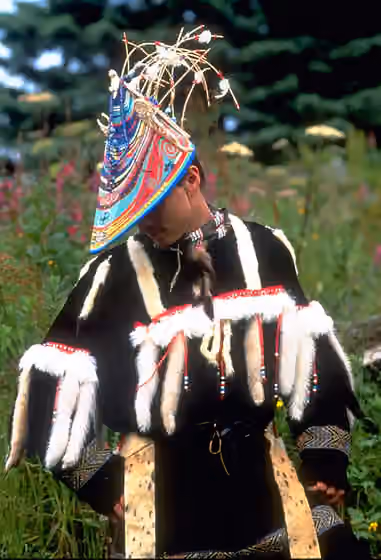 Alutiiq — Alutiiq dancer during the biennial "Celebration" cultural event.