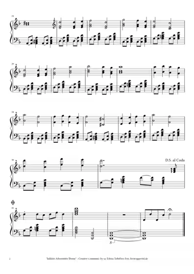 musik tema — Theme for a freely licensed novel, page 2/2.