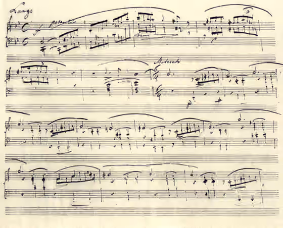 Ballade (classical music) — Beginning of Ballade Nr.1 of Frédéric Chopin - manuscript