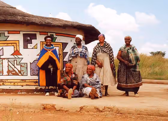 Southern Ndebele people — Women at the Ndebele Cultural Village, Loopspruit, Gauteng, South Africa.