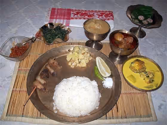 Assamese cuisine — Assamese Thali