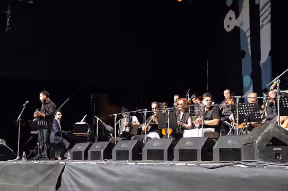 Chaabi (Algeria) — The chaabi orchestra El Gusto in concert at Rudolstadt-Festival 2018.