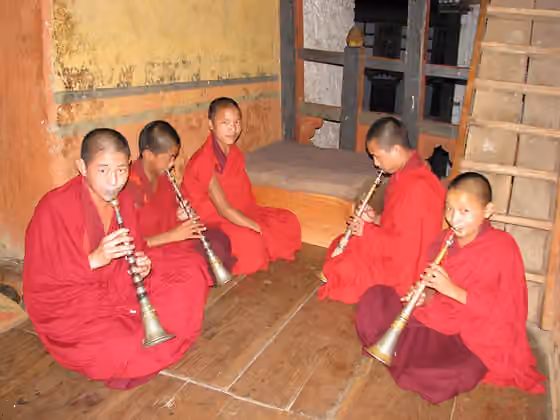 Music of Bhutan — Musician monks.