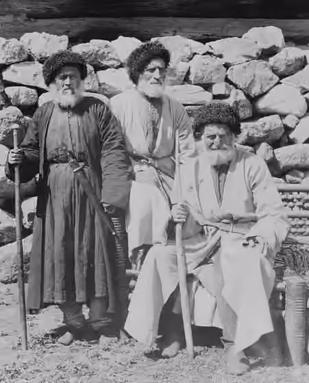 orang Balkar — Balkar elders from Baksan, picture M.