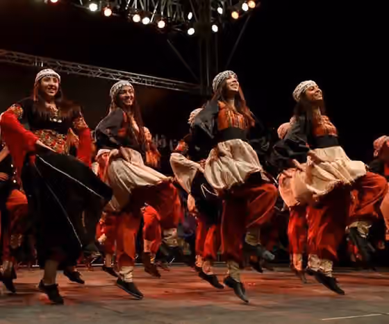 Tarian rakyat Arab — Palestinian girls dancing Dabke