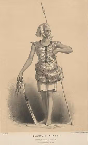 Orang Lanun — A 19th Century illustration of a Muslim Pirate.