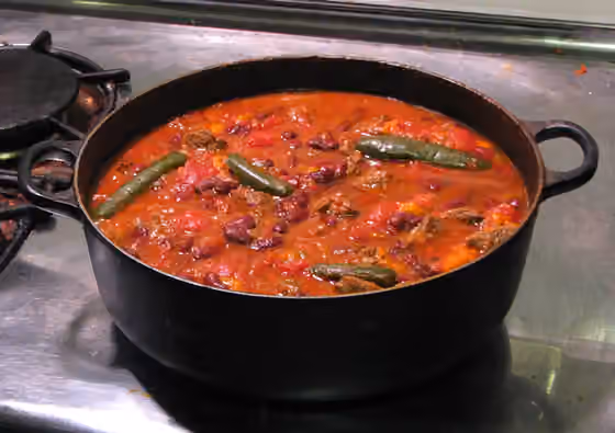 Cuisine of the Southwestern United States — pot of chili
