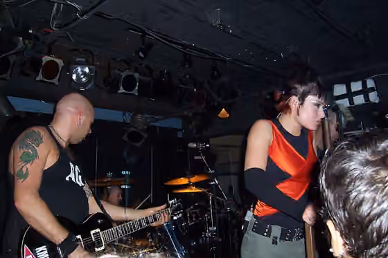 Industrial rock — KMFDM performing at The Attic in Halifax, Nova Scotia, Canada, on 8 October 2005.