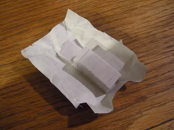C. Howard's Violet candies — An opened package of C.