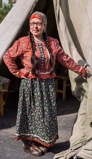 orang Dolgan — Dudinka, Taymyr Peninsula, Russia A Dolgan woman.