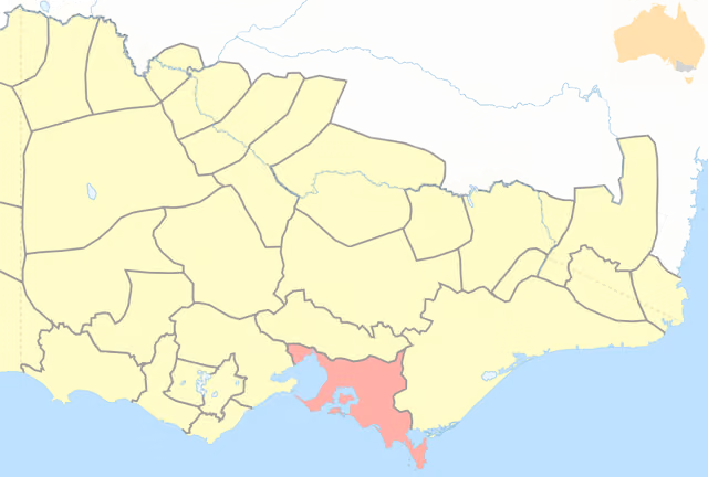 Bunurong — This highlights Bunurong Boonwurrung Country in a map I created of Aboriginal Nations and Languages in what is now Victoria.