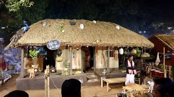 Bathudis — A typical house of tribals of the Bathudi community from Odisha.