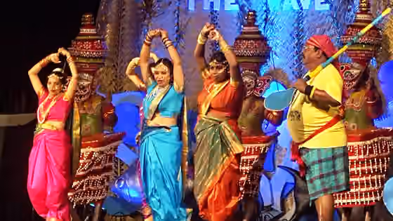 Deknni — Lehar (The Wave) Dances of Coastal States of India organised by Directorate of Art & Culture, Govt of Goa and West Zone Curtural Centre Udaipur, Rajasthan 28 Feb & 1st March 2015 at Vagator beach, Goa Dekhnni Dance by Quepemchim Kirnnam,…