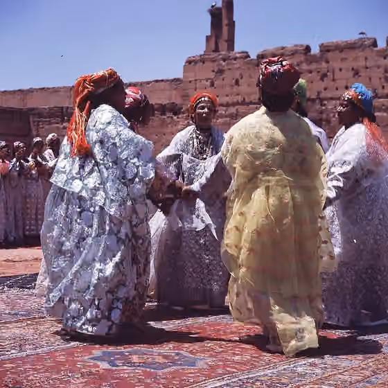 Ahwash — De dansgroep op de foto voert een Ahwash-dans uit Ouarzazate uit.
