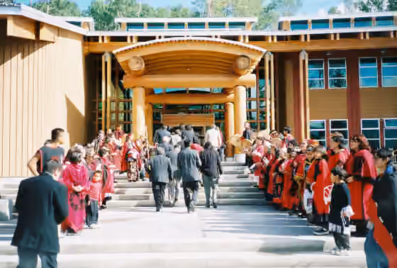 Nisgaʼa — Ceremonial procession during the dedication of the building.