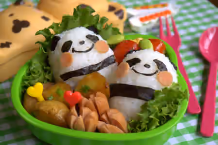 Kyaraben — A Kyaraben depicting pandas