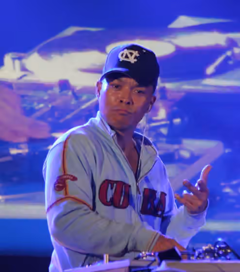 Turntablism — DJ Qbert at the DMC World DJ Championships in Lyon, France.
