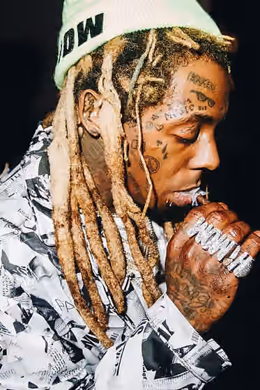 Dirty rap — a close up photo of lil wayne photographed by Chris Allmeid