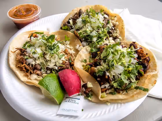 North American cuisine — Carnitas, carne asada and al pastor.